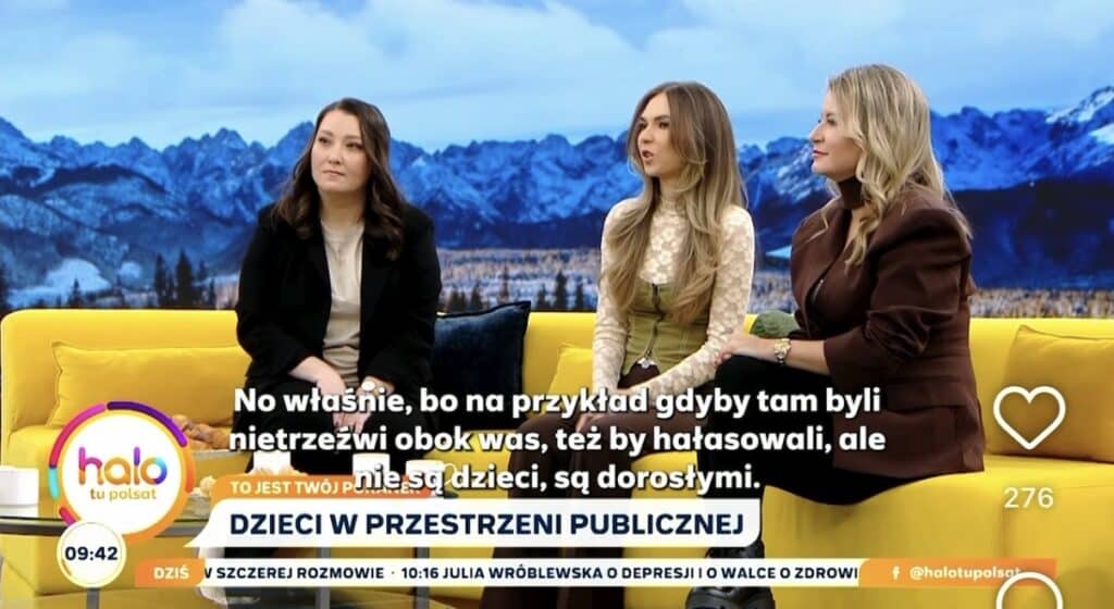 Dzieci w przestrzeni publicznej. Zofia Ożarek-Wodzinowska MigatoMama w programie "Halo Tu Polsat"